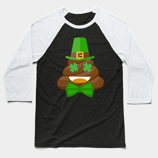 Smamrocks Funny St. Patrick'leprechaun poops Day Baseball T-Shirt by CMDesign